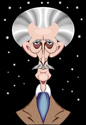 Peter Cushing als Doctor Who - karikatuur